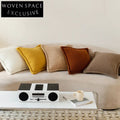 Soft White Teddy Fabric Square Throw Pillow for Sofa Bed Comfort