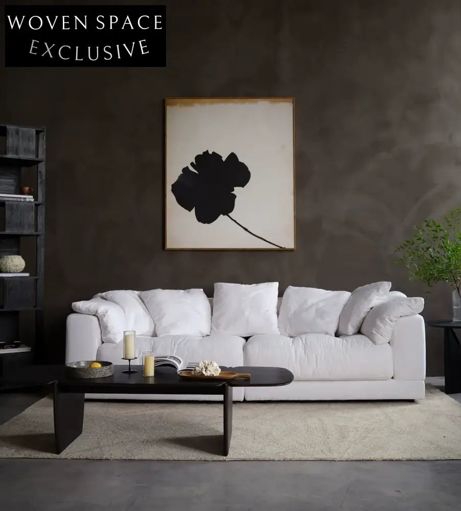 Sole Elegant White Cloud High-End Fabric Sofa (240x102x73)