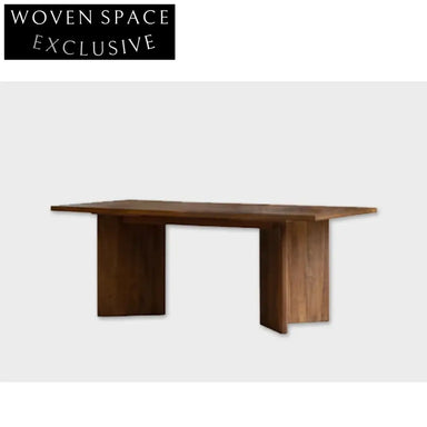 Solid Ancient Wood Wabi-Sabi Style Rectangle Handmade Dining Table