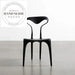 Solid Ash Wood Modern Black Sculptural Backrest Dining Chair