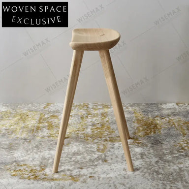 Solid Ash Wood Modern Commercial Dining Kitchen Counter Bar Stool
