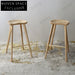 Solid Ash Wood Modern Commercial Dining Kitchen Counter Bar Stool