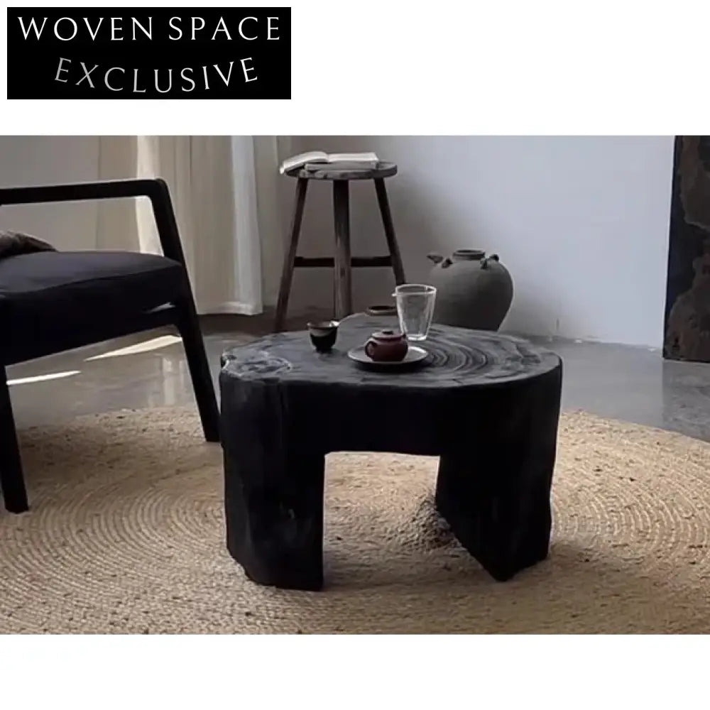 Solid Camphora Wood Wabi Sabi Antique Style Handcrafted Coffee Table