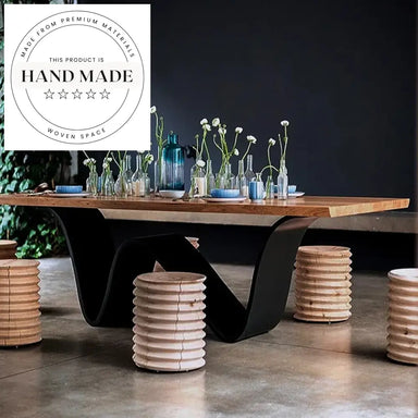 Solid North American Black Walnut Rectangular Large Board Dining Table