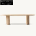 Solid Oak Farmhouse Dining Table and Chair Set - Customizable Design