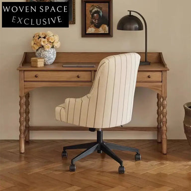 Solid Oak Retro Multi-Use Console Desk for Home & Hotel