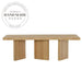 Solid Oak Six to Eight Seater Rectangular Nordic Dining Table