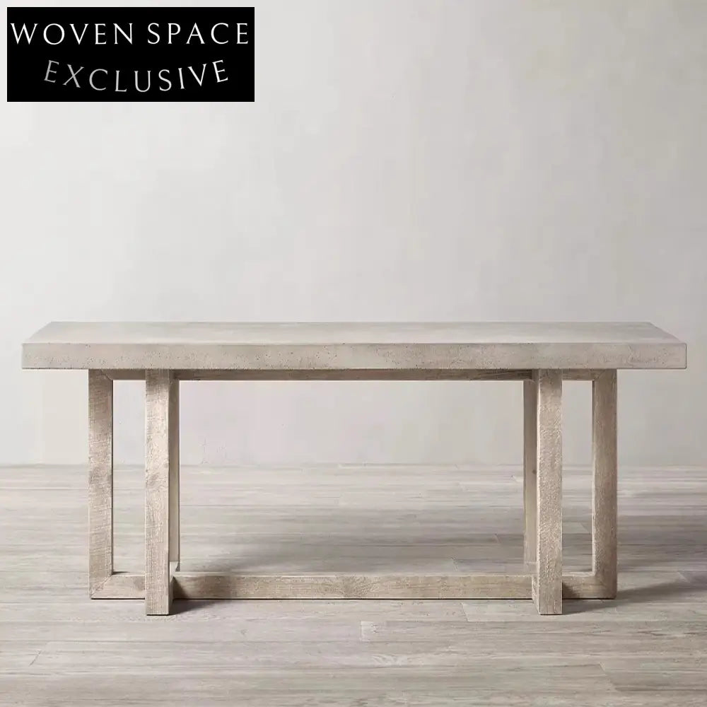 Solid Oak Wood Luxury Design Dressing Table Console Desk for Bedroom