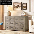 Solid Oak Wood Retro Sideboard Console Cabinet with Drawers for Living Room