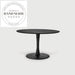 Solid Oak Wood Round Nordic Dining Table for Modern Bistro Style Homes