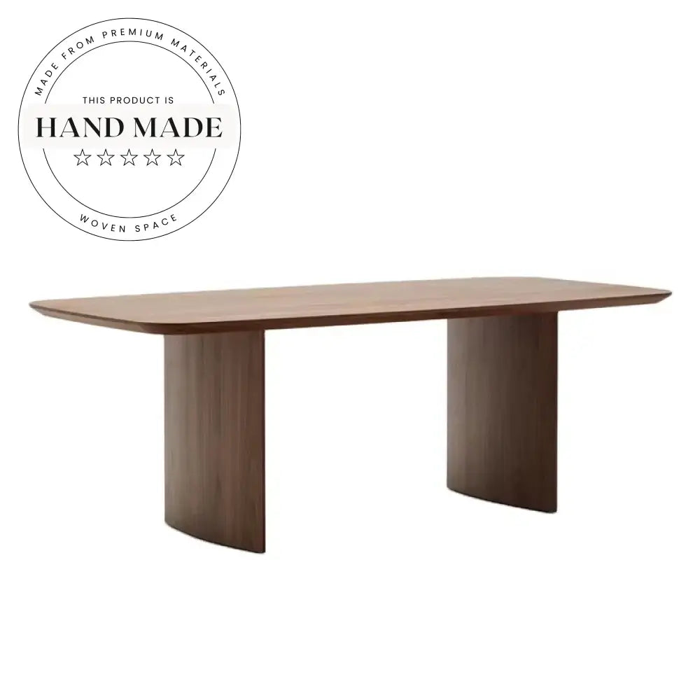 Solid Walnut Wood Modern Nordic Rectangle Seating Large Dining Table