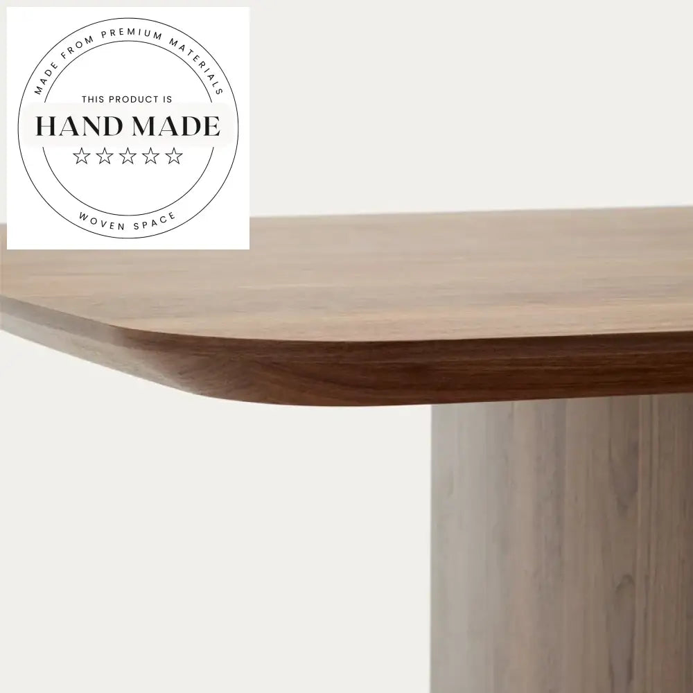 Solid Walnut Wood Modern Nordic Rectangle Seating Large Dining Table