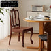 Solid Wood Dining Chair Retro Unique Backrest Design for Modern Dining Room