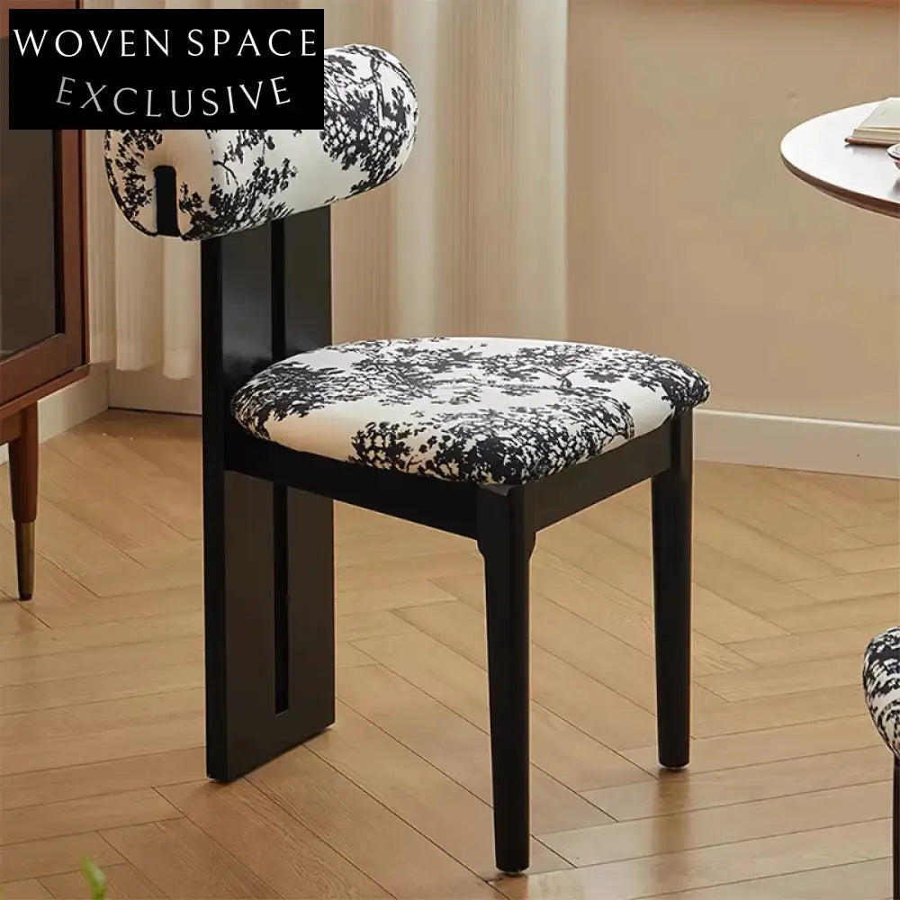 solid wood fabric dining chair casual simple dressing table chair