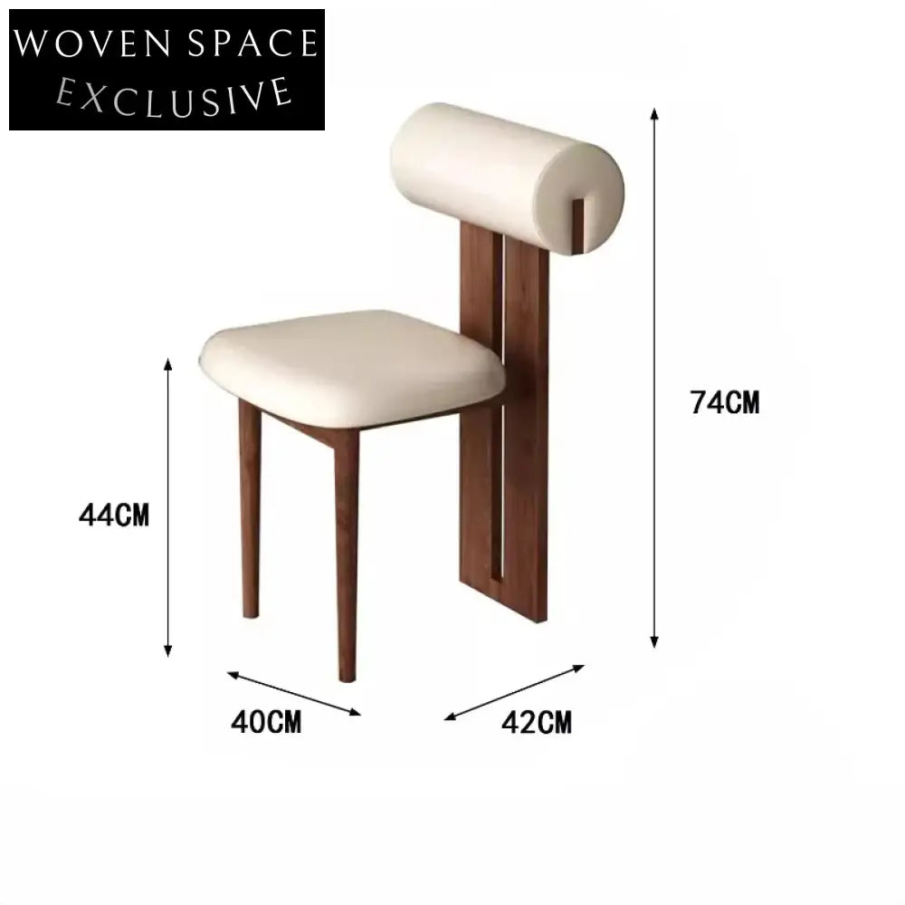 solid wood fabric dining chair casual simple dressing table chair