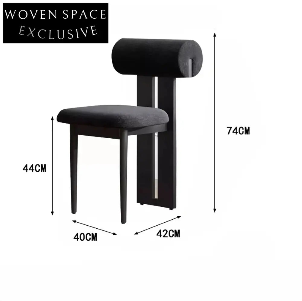 solid wood fabric dining chair casual simple dressing table chair