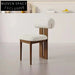 solid wood fabric dining chair casual simple dressing table chair