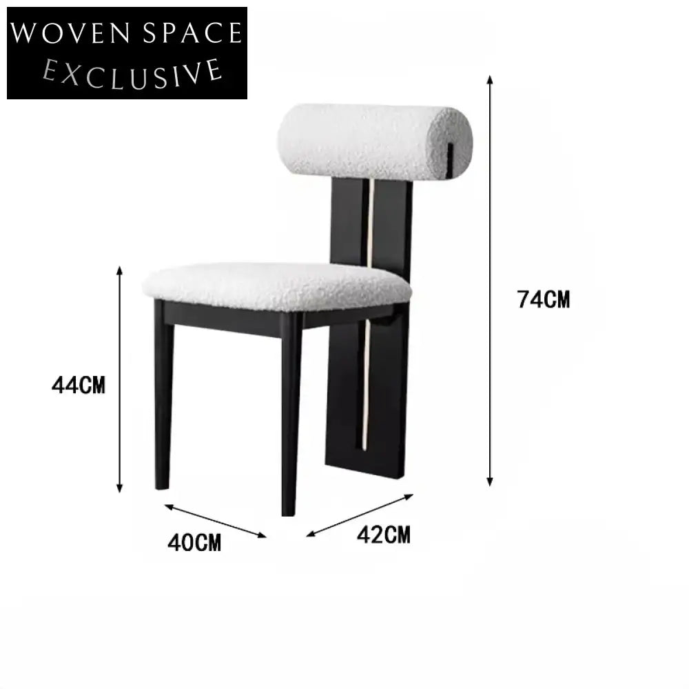 solid wood fabric dining chair casual simple dressing table chair