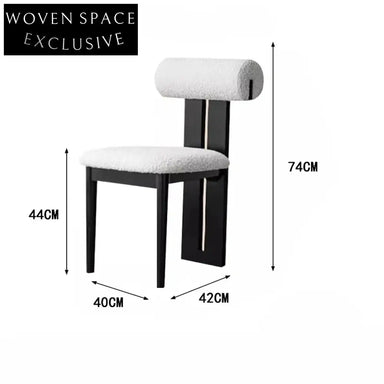 solid wood fabric dining chair casual simple dressing table chair