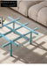 solid wood maze coffee table glass