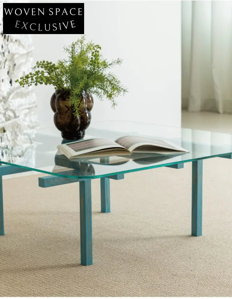 solid wood maze coffee table glass