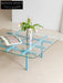 solid wood maze coffee table glass