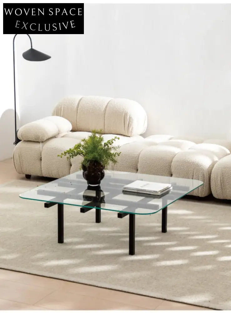 solid wood maze coffee table glass