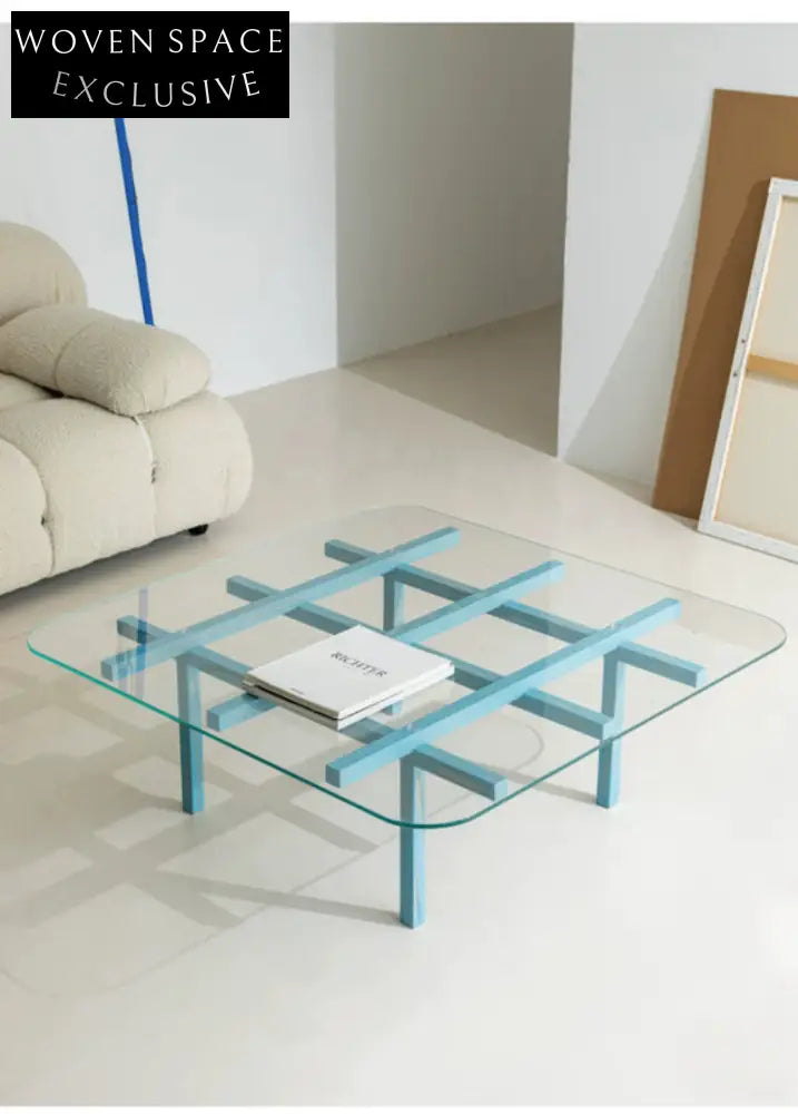 solid wood maze coffee table glass