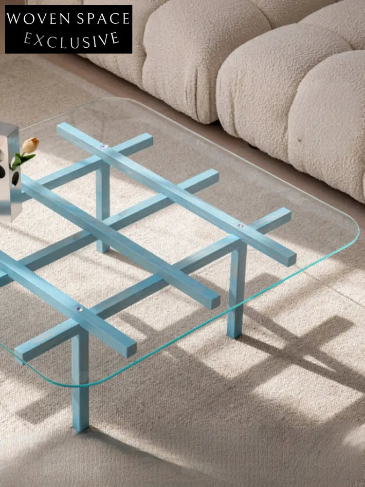 solid wood maze coffee table glass