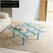 solid wood maze coffee table glass