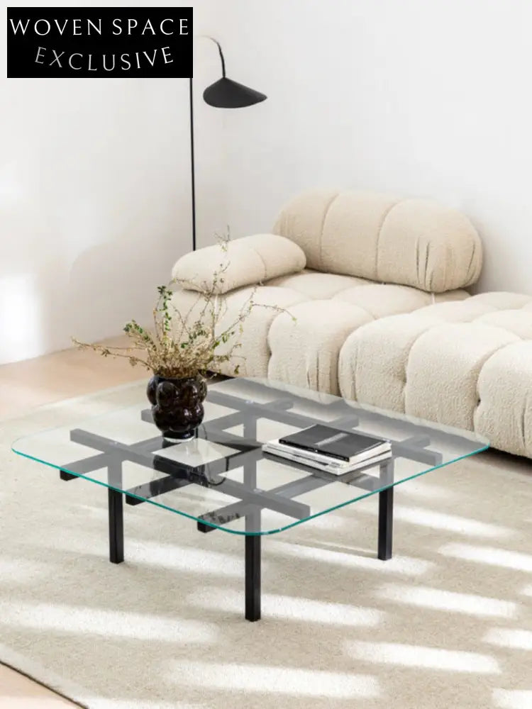 solid wood maze coffee table glass