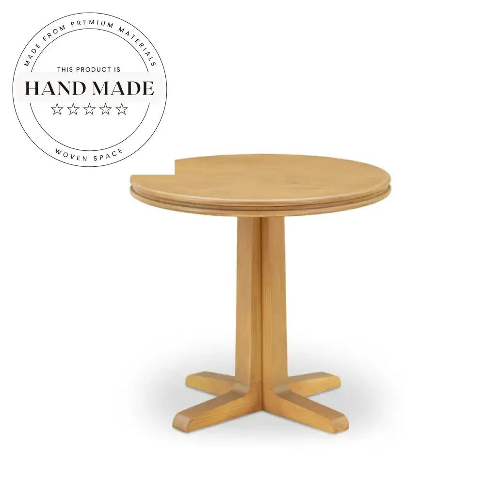 Solid Wood Midcentury Round Walnut Side Coffee Table