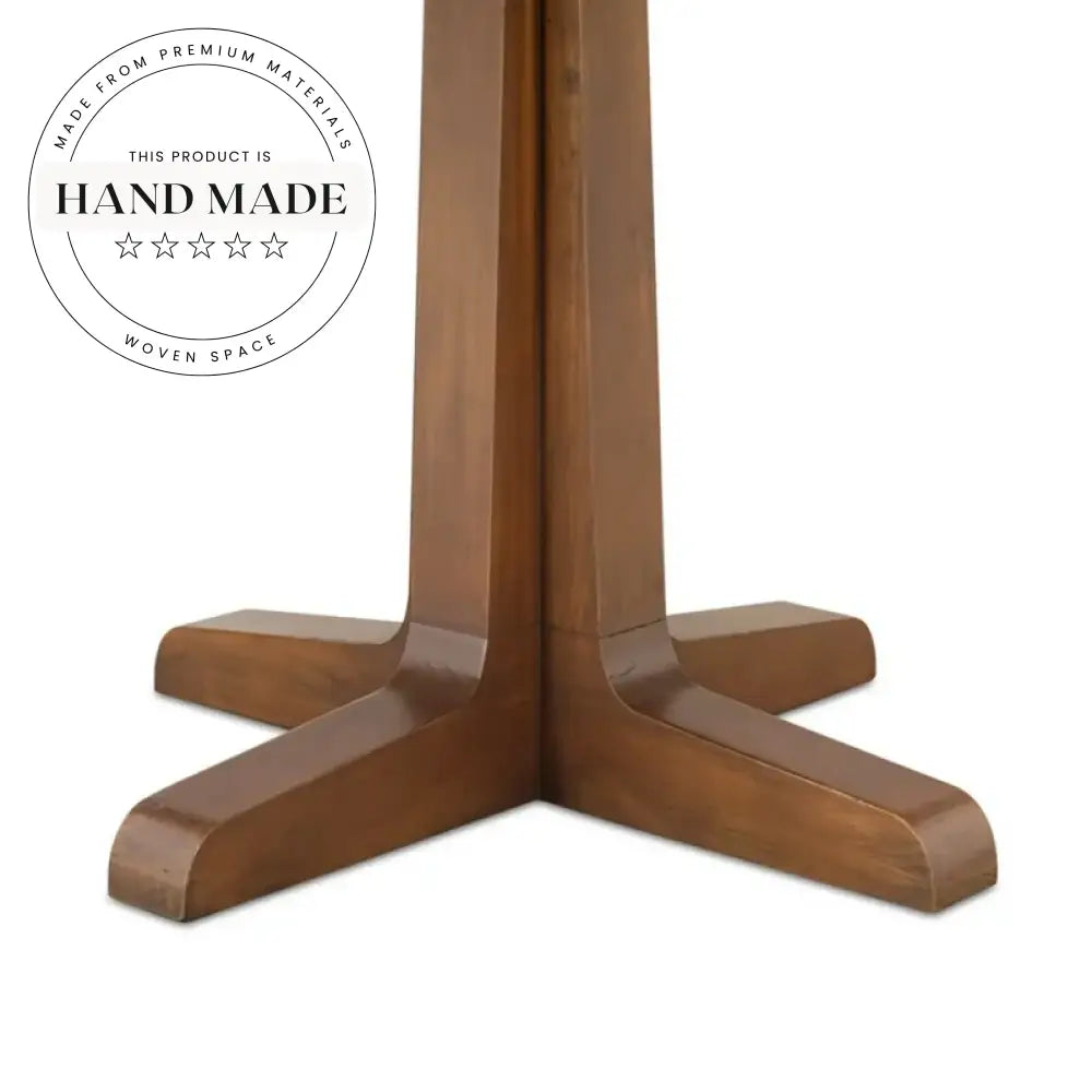 Solid Wood Midcentury Round Walnut Side Coffee Table