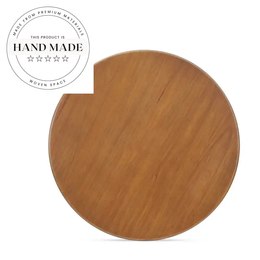 Solid Wood Midcentury Round Walnut Side Coffee Table