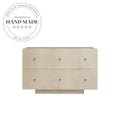 Solid Wood Natural Oak Two Drawer Bedroom Bedside Table