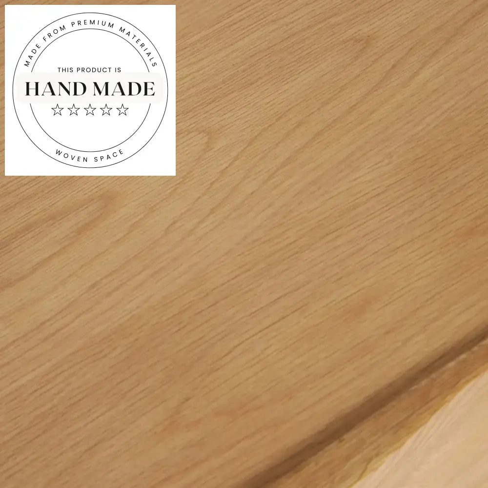 Solid Wood Natural Oak Two Drawer Bedroom Bedside Table