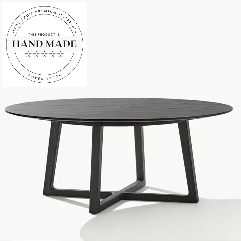 Solid Wood Round Nordic Turntable 8-Seater Dining Table