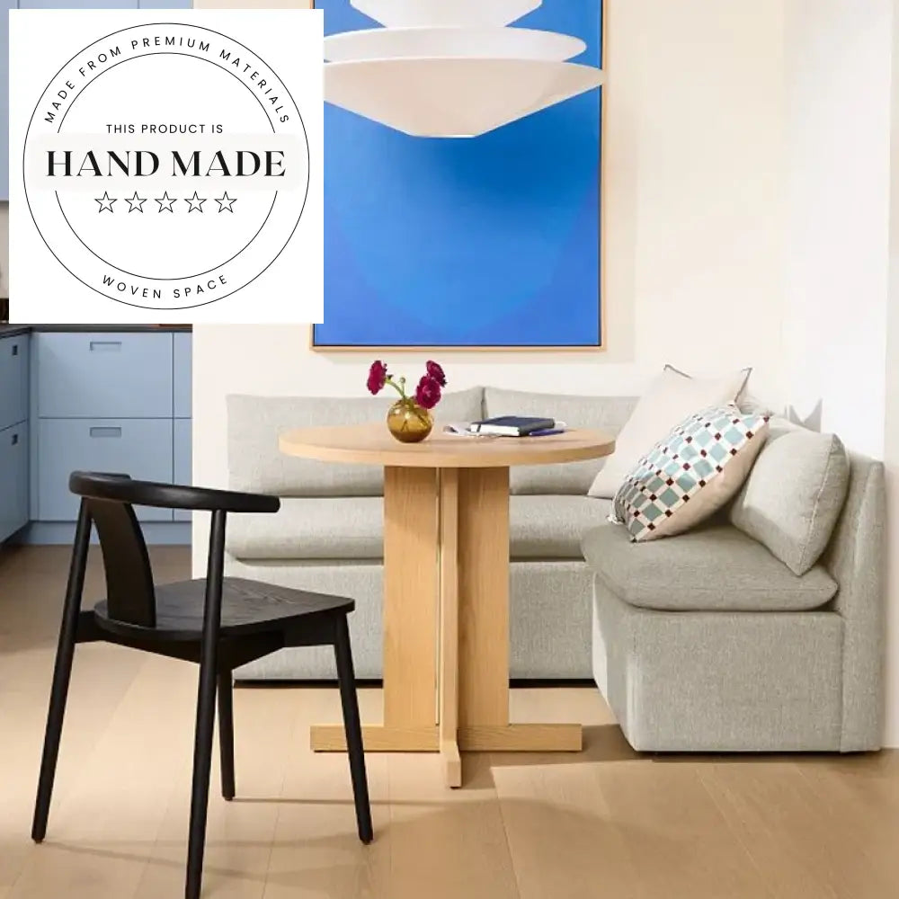 Solid Wood Round Pedestal Dining Table for Cafe Restaurant Home