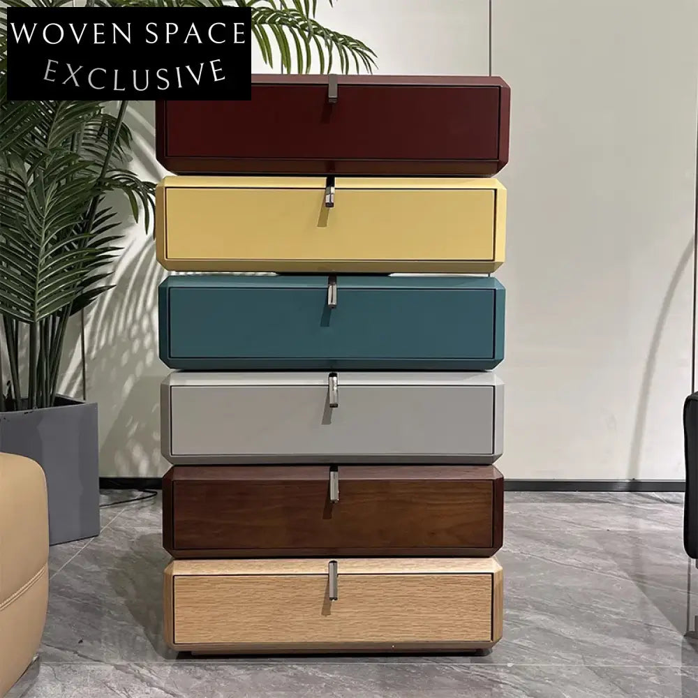 Solid Wood Space-Saving Storage Cabinet for Bedroom & Living Room