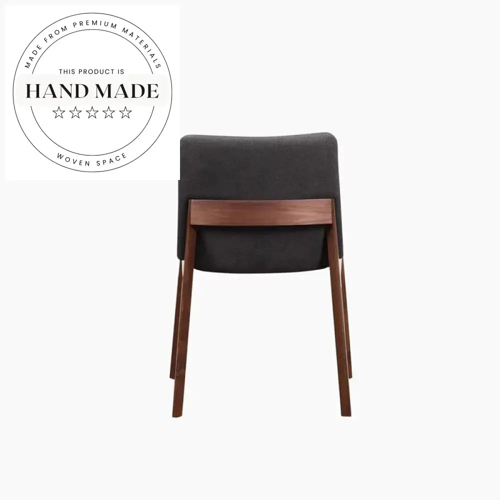 Solid Wood Upholstered Fabric White Modern Cafe Dining Chair