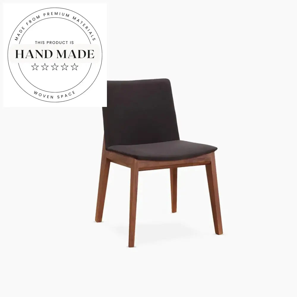 Solid Wood Upholstered Fabric White Modern Cafe Dining Chair