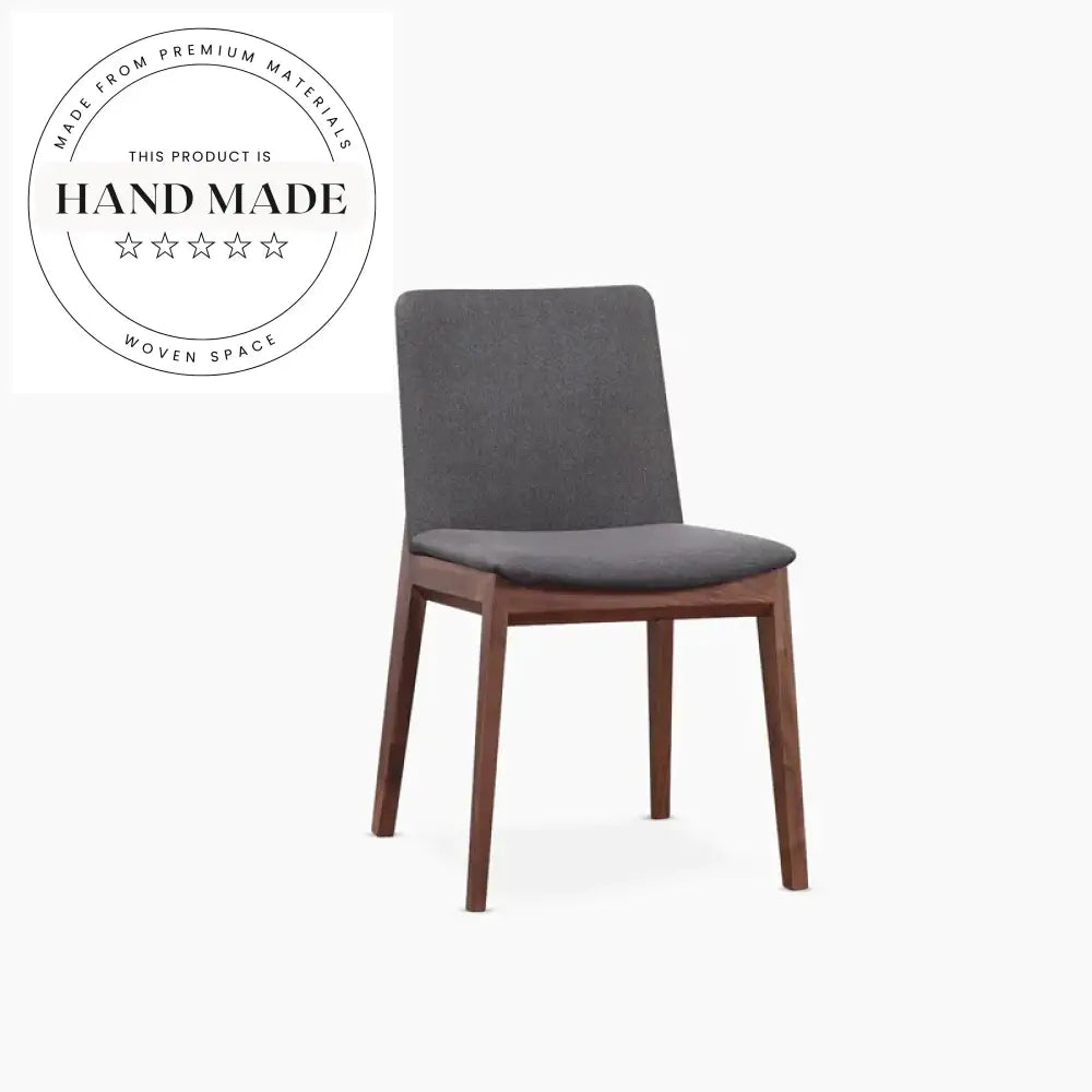 Solid Wood Upholstered Fabric White Modern Cafe Dining Chair