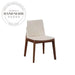 Solid Wood Upholstered Fabric White Modern Cafe Dining Chair
