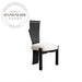 Solid Wood Vintage High Back Upholstered PU Leather Dining Chair