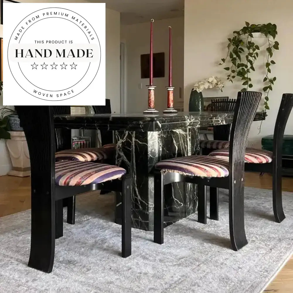 Solid Wood Vintage High Back Upholstered PU Leather Dining Chair