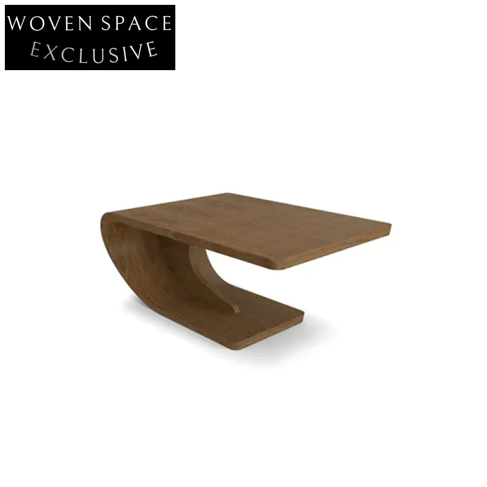 Solid Wood Wavy Creative Design Living Room Walnut Coffee Table