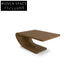 Solid Wood Wavy Creative Design Living Room Walnut Coffee Table