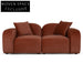 Soma 2 Seater Sofa - Umber Orange Stool