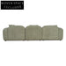 Soma 4 Seater Sofa - Coral Light Green Stool