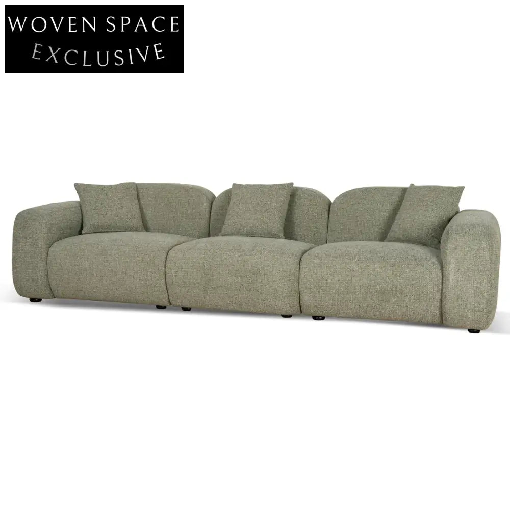 Soma 4 Seater Sofa - Coral Light Green Stool